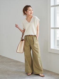 ペーパーヤーンルーズニットベスト（ベスト）｜Spick and Span