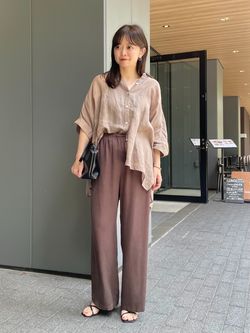 シリーズあり》リネンコットンBOXシャツのコーディネートスナップ