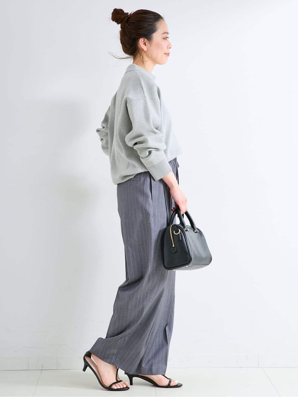 予約》手洗い可 / 襟付きスキッパーニットのコーディネートスナップ