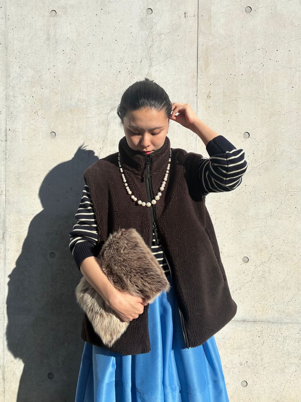 Maison IENA ボアベストのコーディネートスナップ（tomo）｜IENA