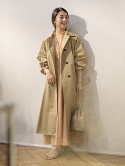 24AW ラトータリテ ステンカラーコート 定価4.9万 ロング キャメル 38 ステンカラーライトコート（ステンカラーコート）｜La Totalite（ラ