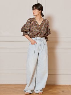 IENA LA BOUCLE LIBERTY プリントブラウス IENA LA BOUCLE LIBERTY プリントブラウスのコーディネートスナップ
