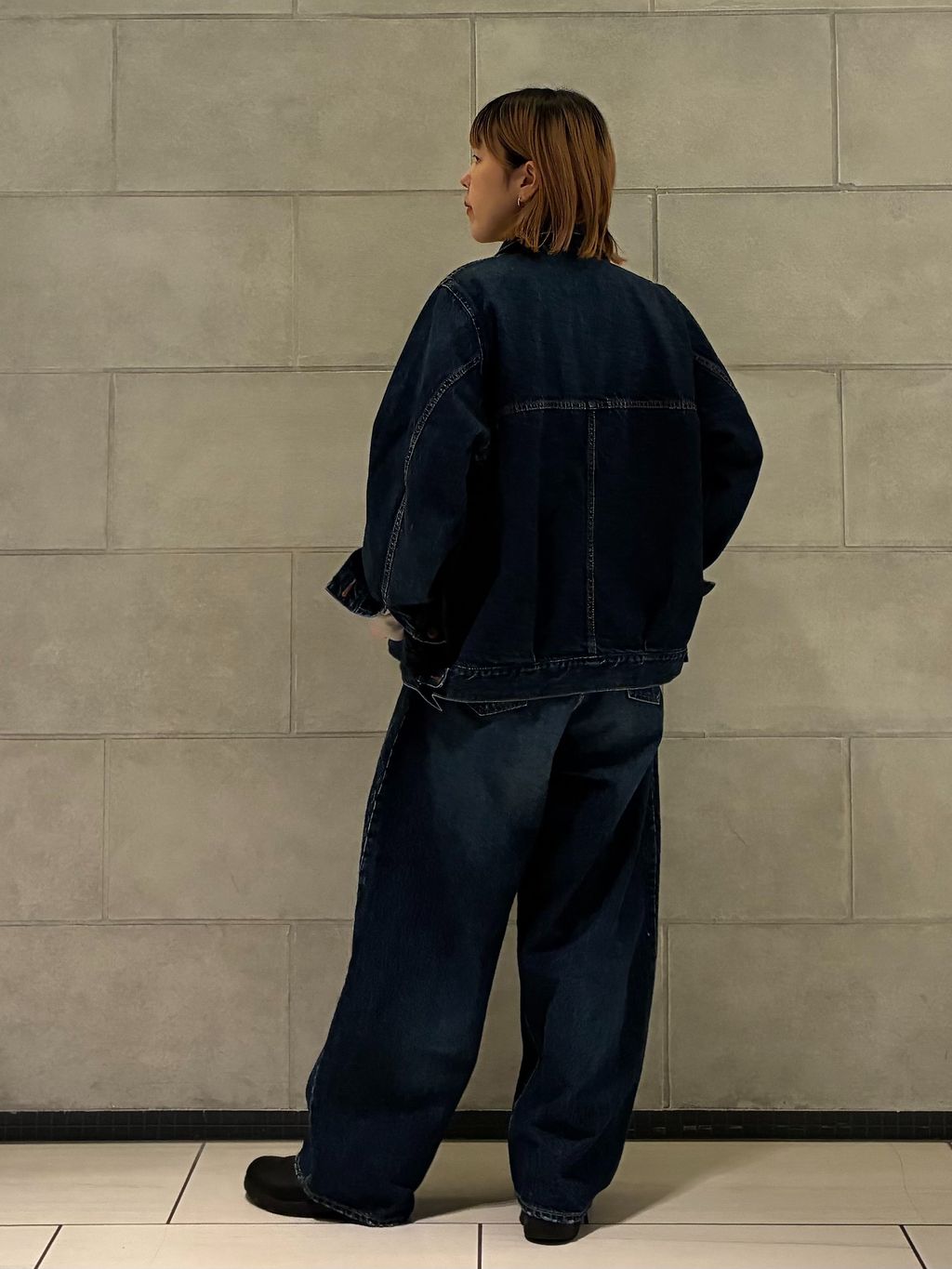ARMEN】ZIP-UP FLEECE LONG VESTのコーディネートスナップ（K.M