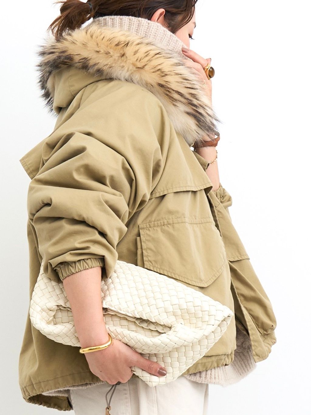 REMI RELIEF/レミ レリーフ】 HOOD JACKET WITH FURのコーディネート