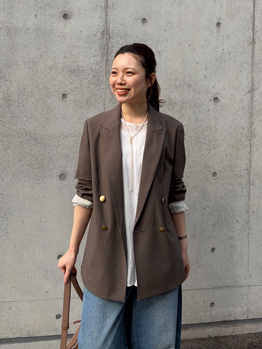 新色有り / 追加》プレーンウィーブダブルブレストジャケットの