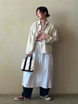 chimala】for luxe DENIM SHIRT JACKET（016）のコーディネート