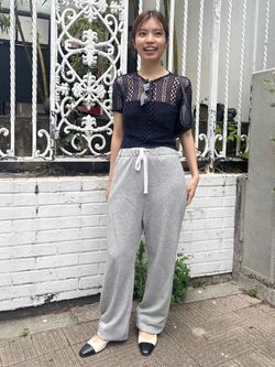 EUCHRONIA/ユークロニア】Stretch lace short sleeve teeの