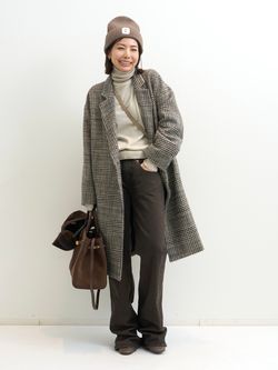 LISIERE CHECK W COATのコーディネートスナップ（BUYER.Y）｜L