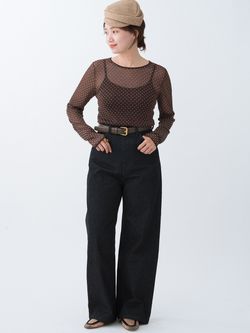 フロッキードット シアー プルオーバーのコーディネートスナップ（みー