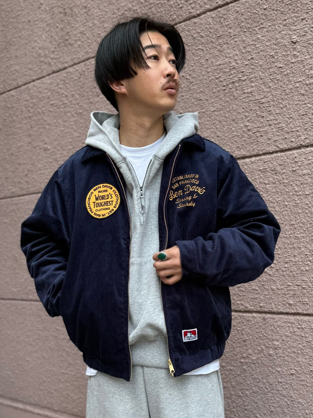 BEN DAVIS別注 コーデュロイブルゾンのコーディネートスナップ（KOUKI
