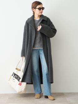 BTN New York トートバッグのコーディネートスナップ（HIRO