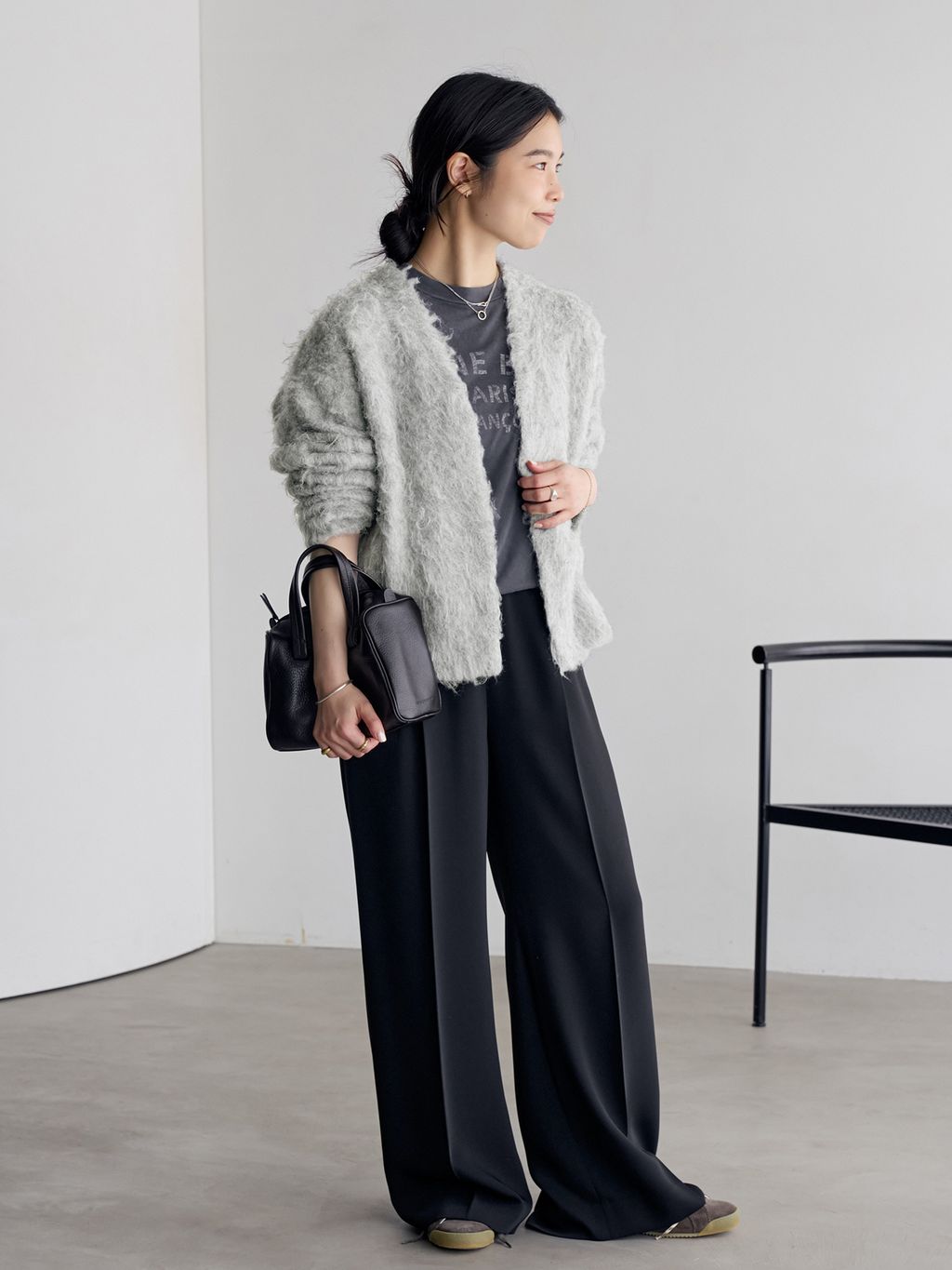 予約》Shaggy fur カーディガンのコーディネートスナップ（shoko