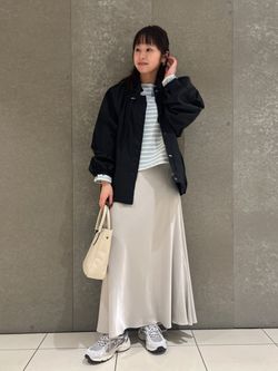 追加》フリルネック ギャザーブルゾンのコーディネートスナップ（Shino