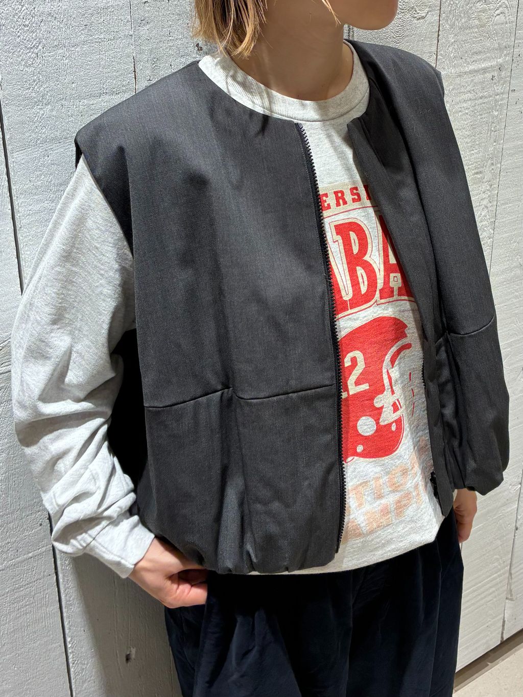 TWツイルナカワタベストのコーディネートスナップ（K.M）｜journal