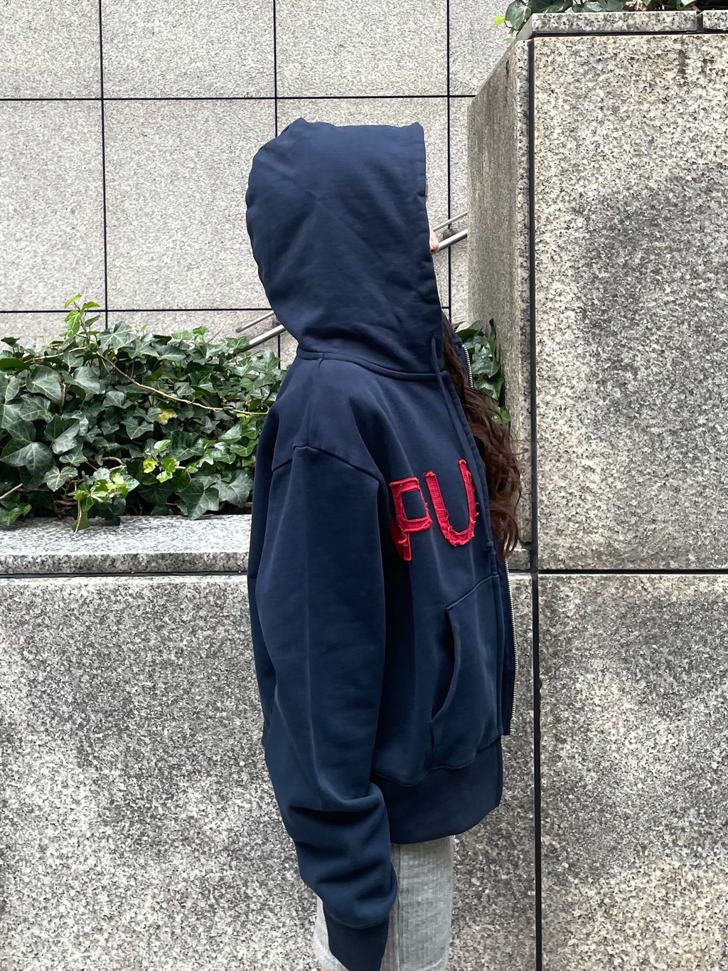 追加2》IPU83 Flont Zip Hoodieのコーディネートスナップ（rinka