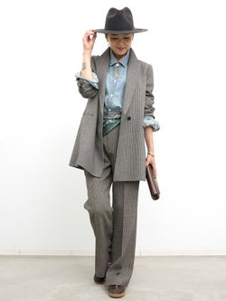 Houndstooth W Jacketのコーディネートスナップ（STAFF.T）｜L