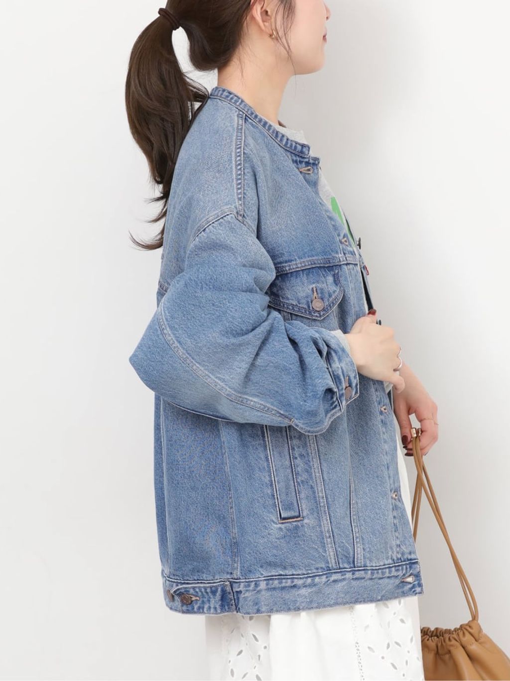 26SS新作］別注【LEVI'S】COLLARLESS XL TRUCKER：デニムジャケットの