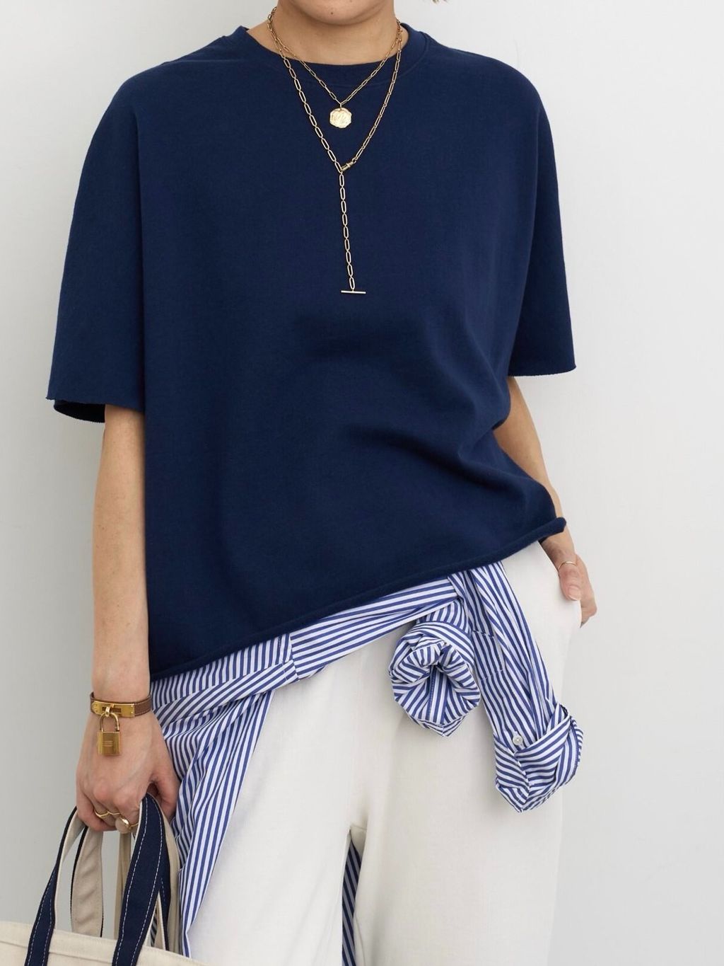 AMERICANA/アメリカーナ】 Short Sleeve Cut Off Sweatの