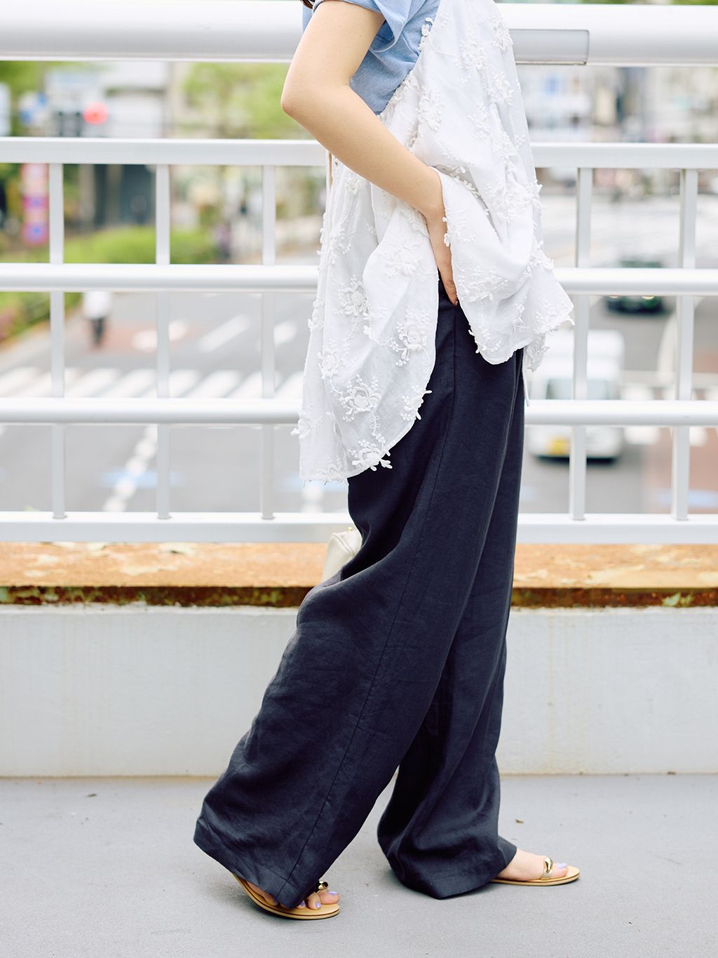 crinkle crinkle crinkle SLOBE別注 embroidery camisoleの