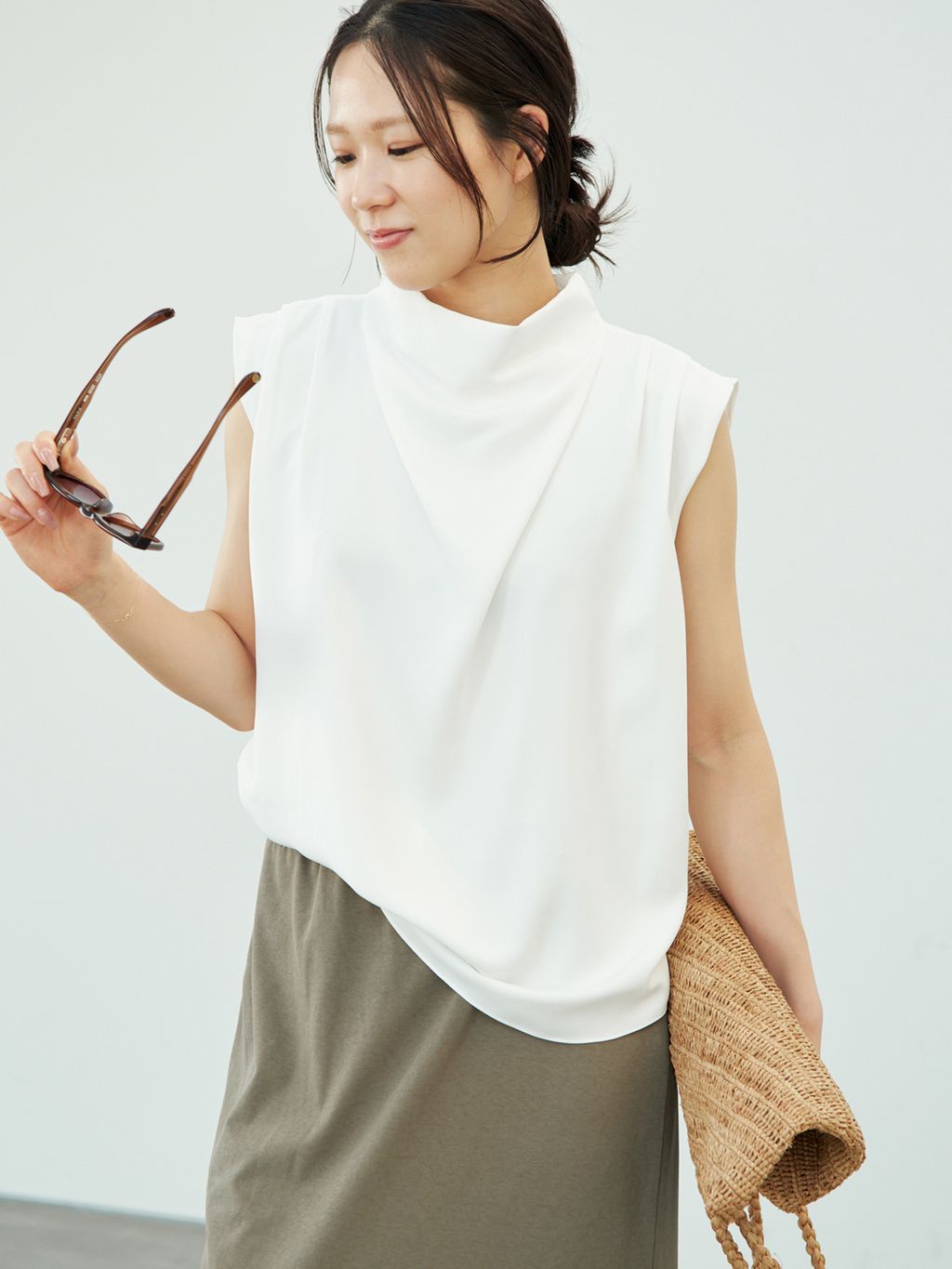 追加》RAFFIA BASKET バッグ 2のコーディネートスナップ（seri