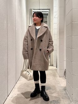 別注【TICCA / ティッカ】モヘヤ混テントコートのコーディネート