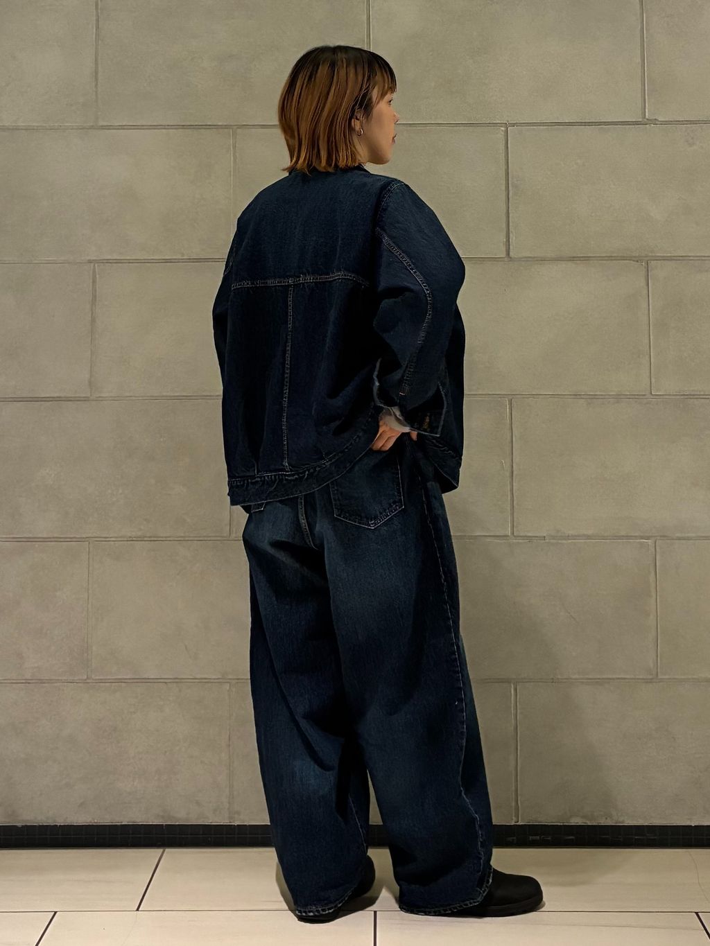 ARMEN】ZIP-UP FLEECE LONG VESTのコーディネートスナップ（K.M