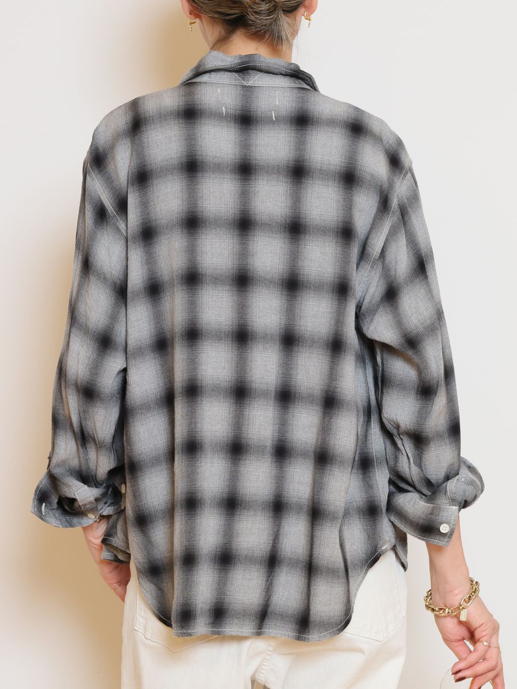 REMI RELIEF/レミレリーフ】 REMI RELIEF RAYON チェックシャツの