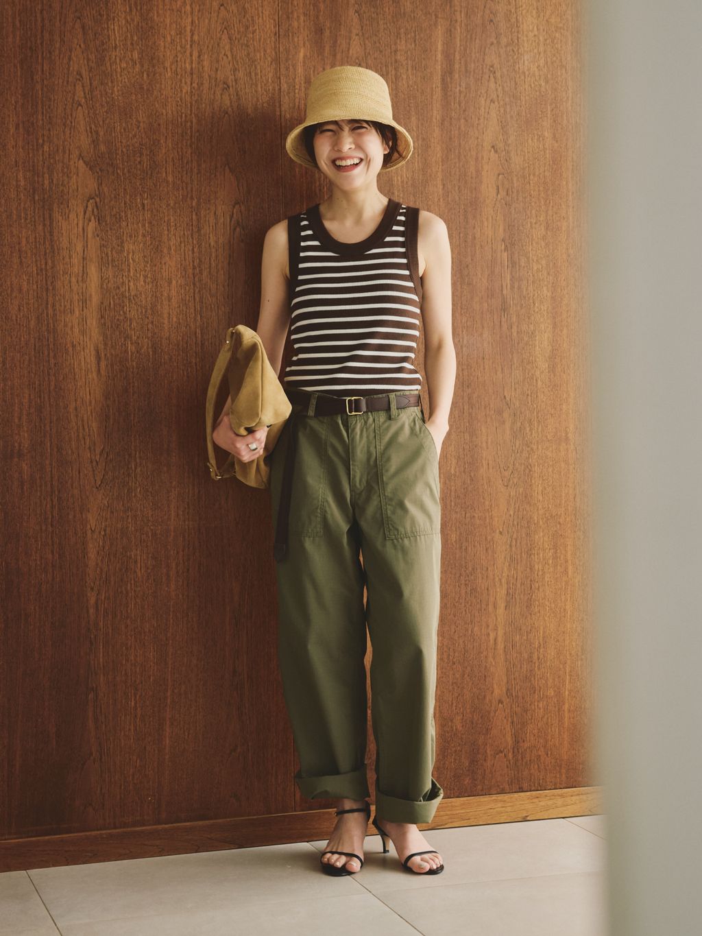 リップルーズベイカーパンツのコーディネートスナップ（Miho）｜Spick