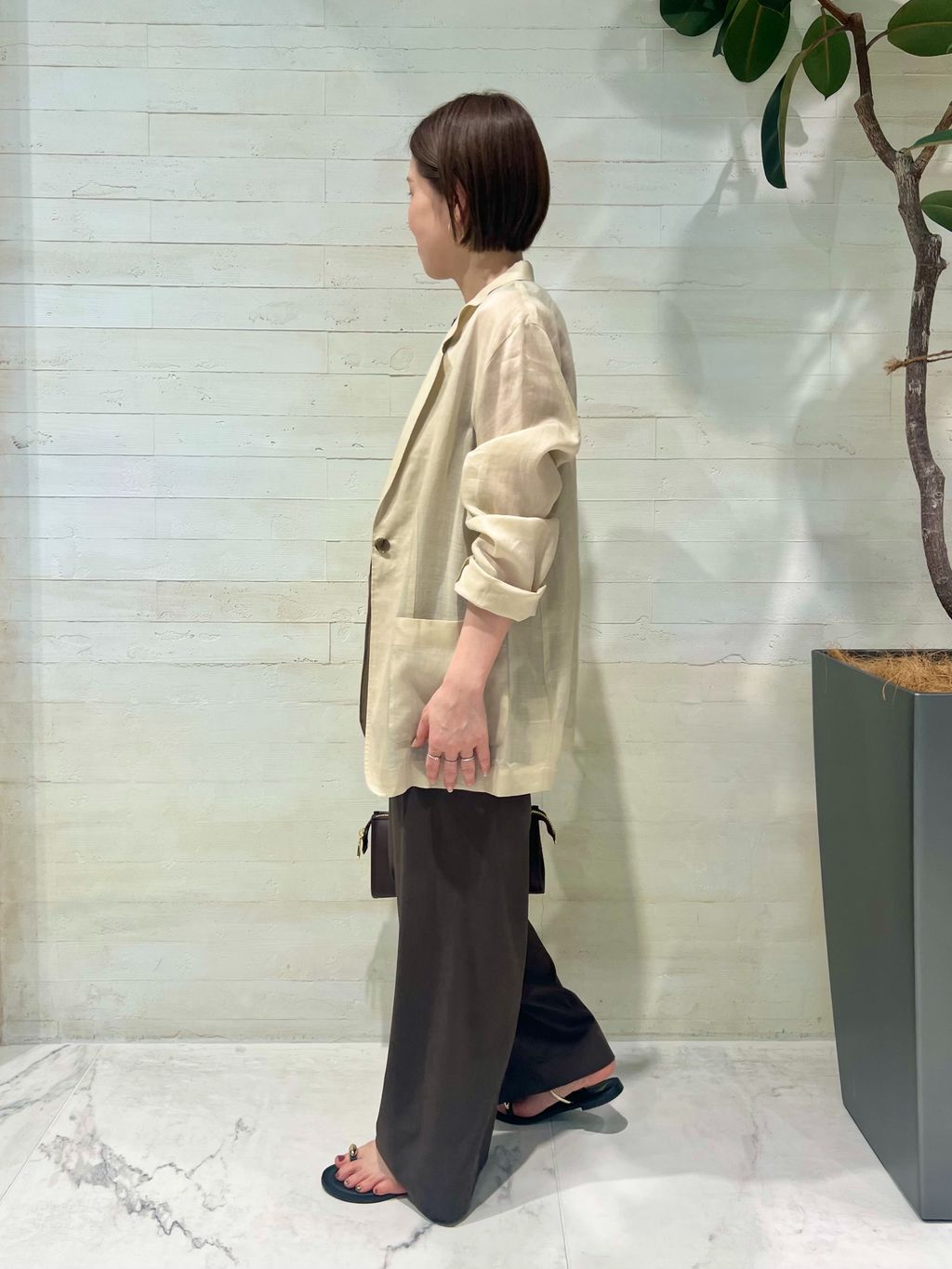 Spick and Span⭐︎ラミーミックスシアージャケット⭐︎36 Spick & Span｜《手洗い可 / 追加》ラミーミックスシアージャケット