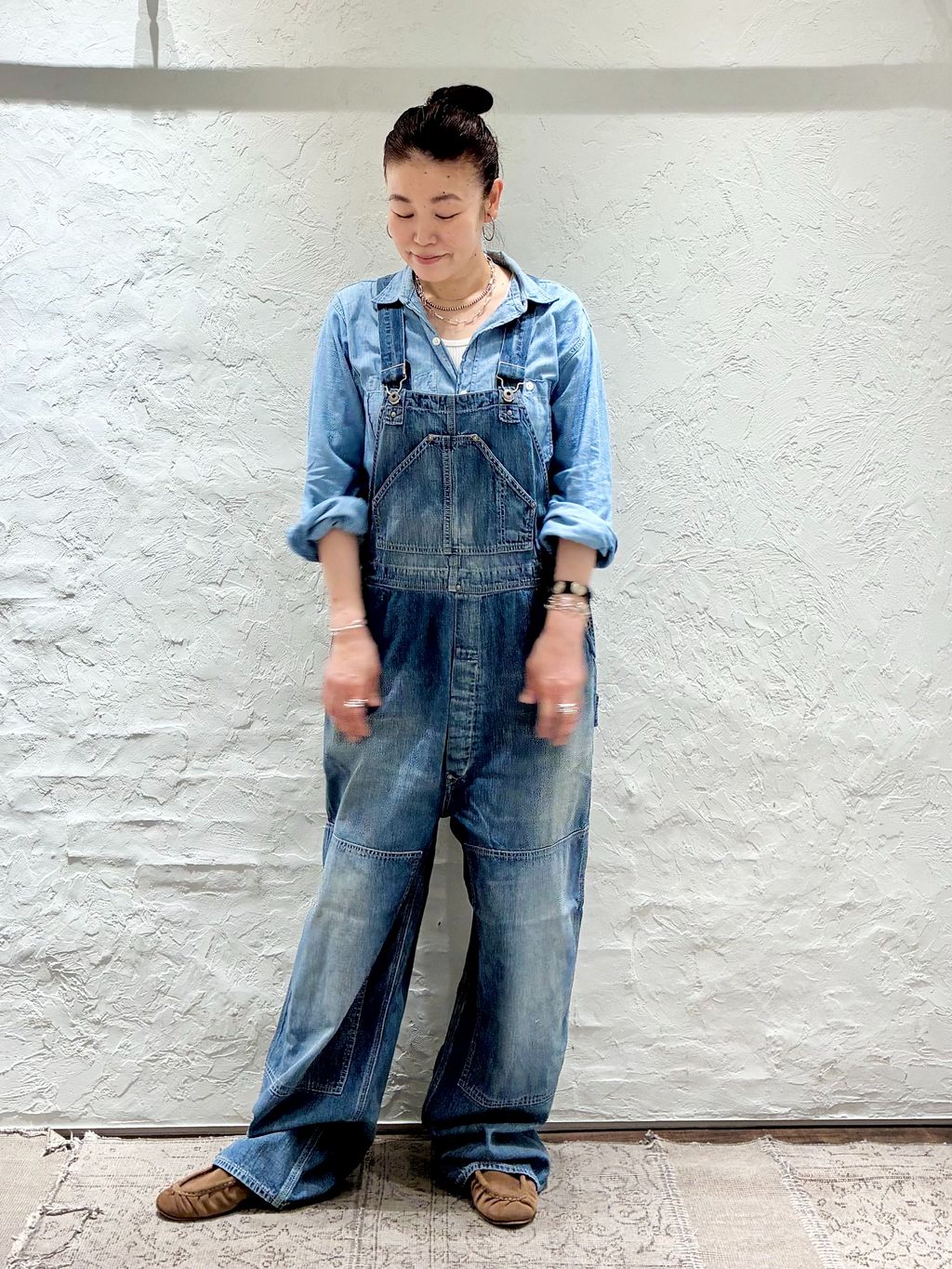 chimala】 8.5OZ W WIDTH DENIM OVERALLのコーディネートスナップ（H.M