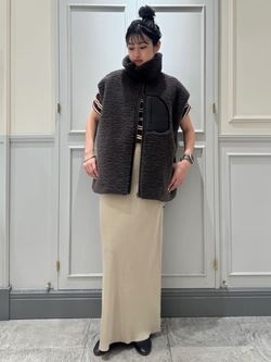 lesTendre boa ベストのコーディネートスナップ（mahiro）｜Plage 