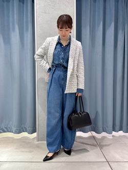 フェードカラービッグポケットシャツのコーディネートスナップ（momoka