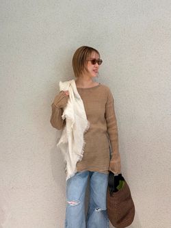 LES ATELIERS FRANCAIS DE CONFECTION 別注 SLIT ブラウスの