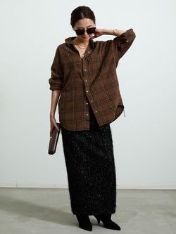 COUTURE D'ADAM/クチュールドアダム】 FLINGE PENCIL SKIRT（ロング