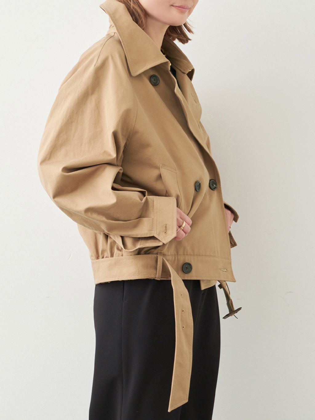 FINXGABA SHORT トレンチコートのコーディネートスナップ（MIZU
