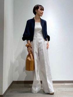 リンクルタフタオーバーブルゾンのコーディネートスナップ（haruka