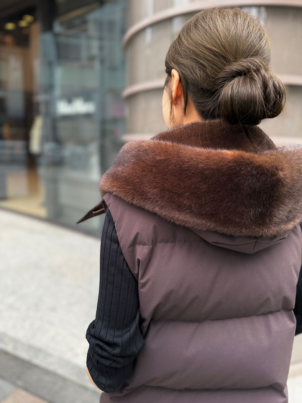 LOU ANDREA/ルー アンドレア】 FAKE MINK VESTのコーディネート