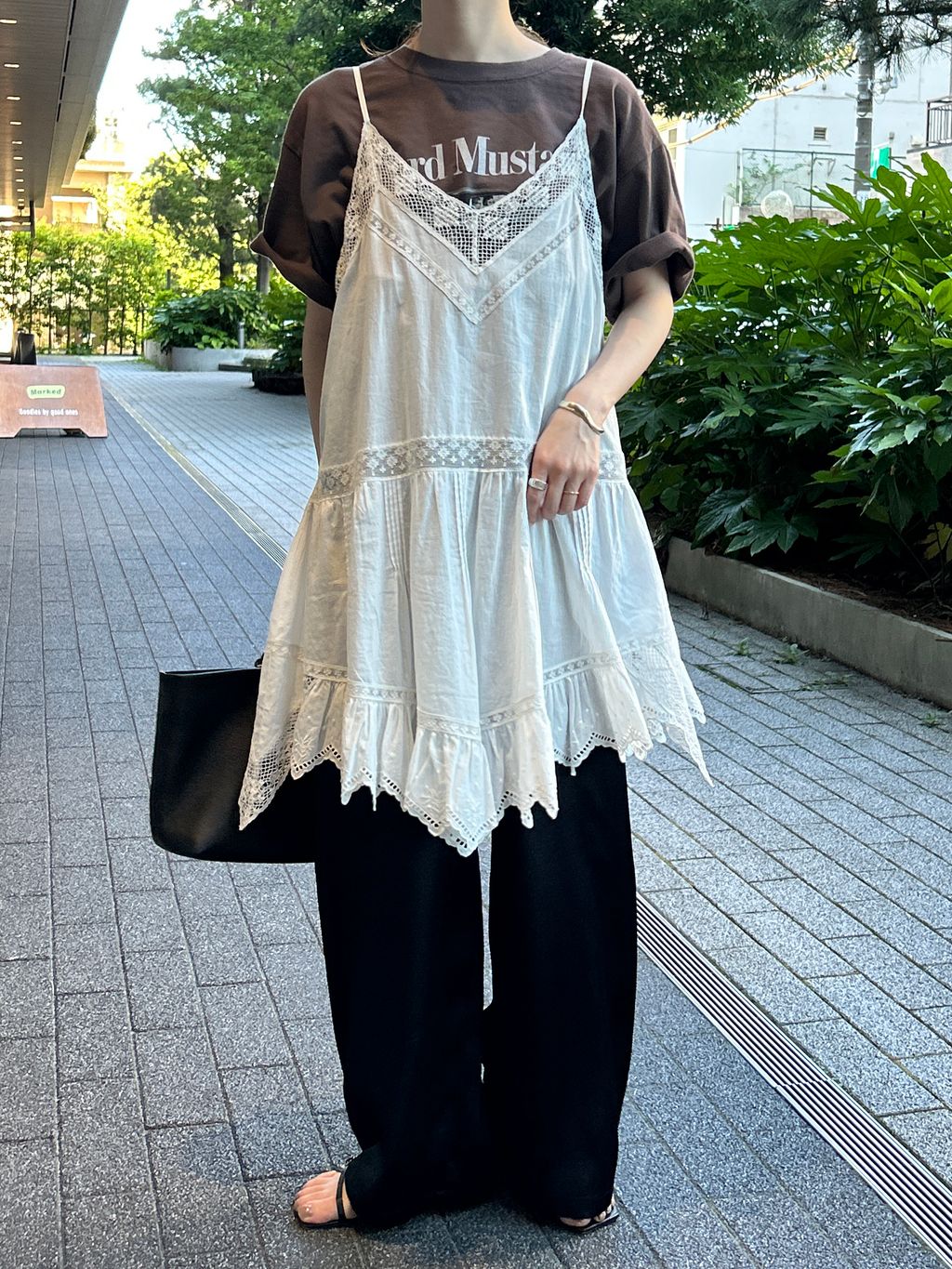 追加》リバーレースキャミワンピースのコーディネートスナップ（nabe