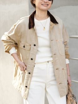 DENIMIST/デニミスト】OVERSIZED CHORE JACKETのコーディネート