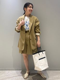 ドライポリボクシージャケットのコーディネートスナップ（yuka