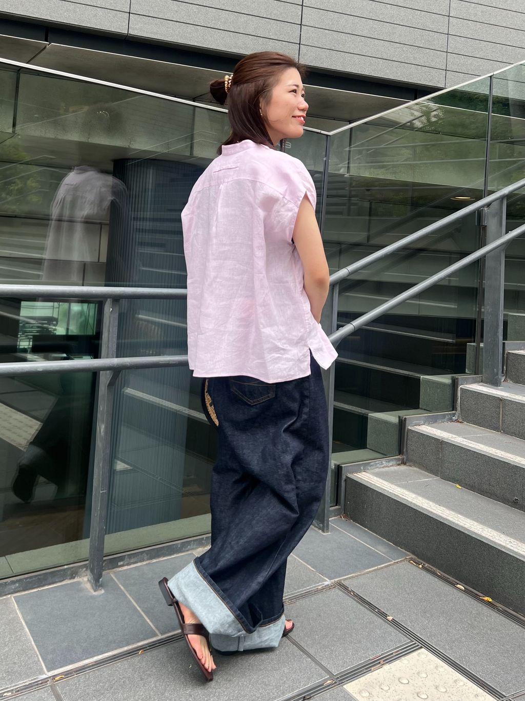 TICCA / ティッカ リネンフレンチシャツのコーディネートスナップ