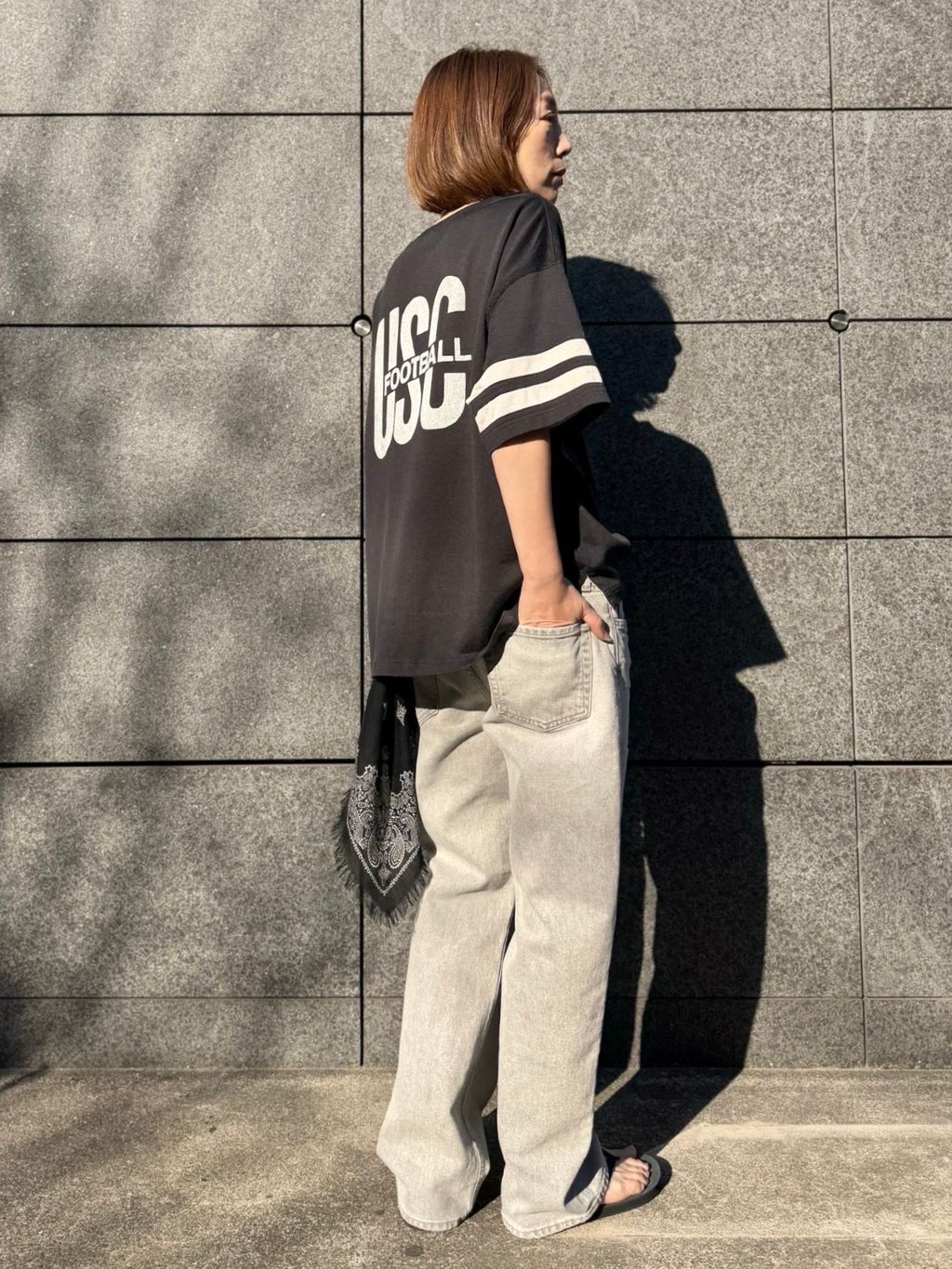REMI RELIEF/レミ レリーフ】 USC PRINT FOOTBALL Tのコーディネート