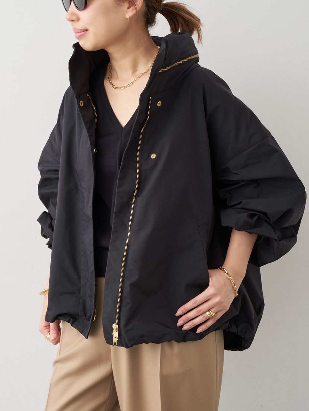 WASHED STAND ジップ ブルゾンのコーディネートスナップ（MIO