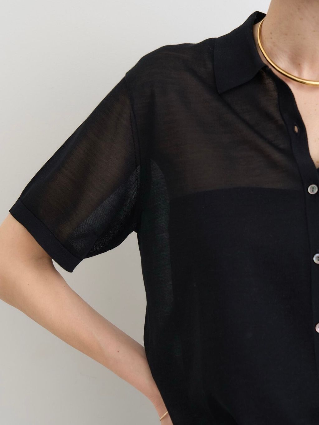 WASHABLE SILK MIX KNIT PULLOVERのコーディネートスナップ（STAFF.S