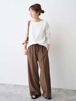 新色有り / 追加予約》ボートネックバックタックプルオーバーの