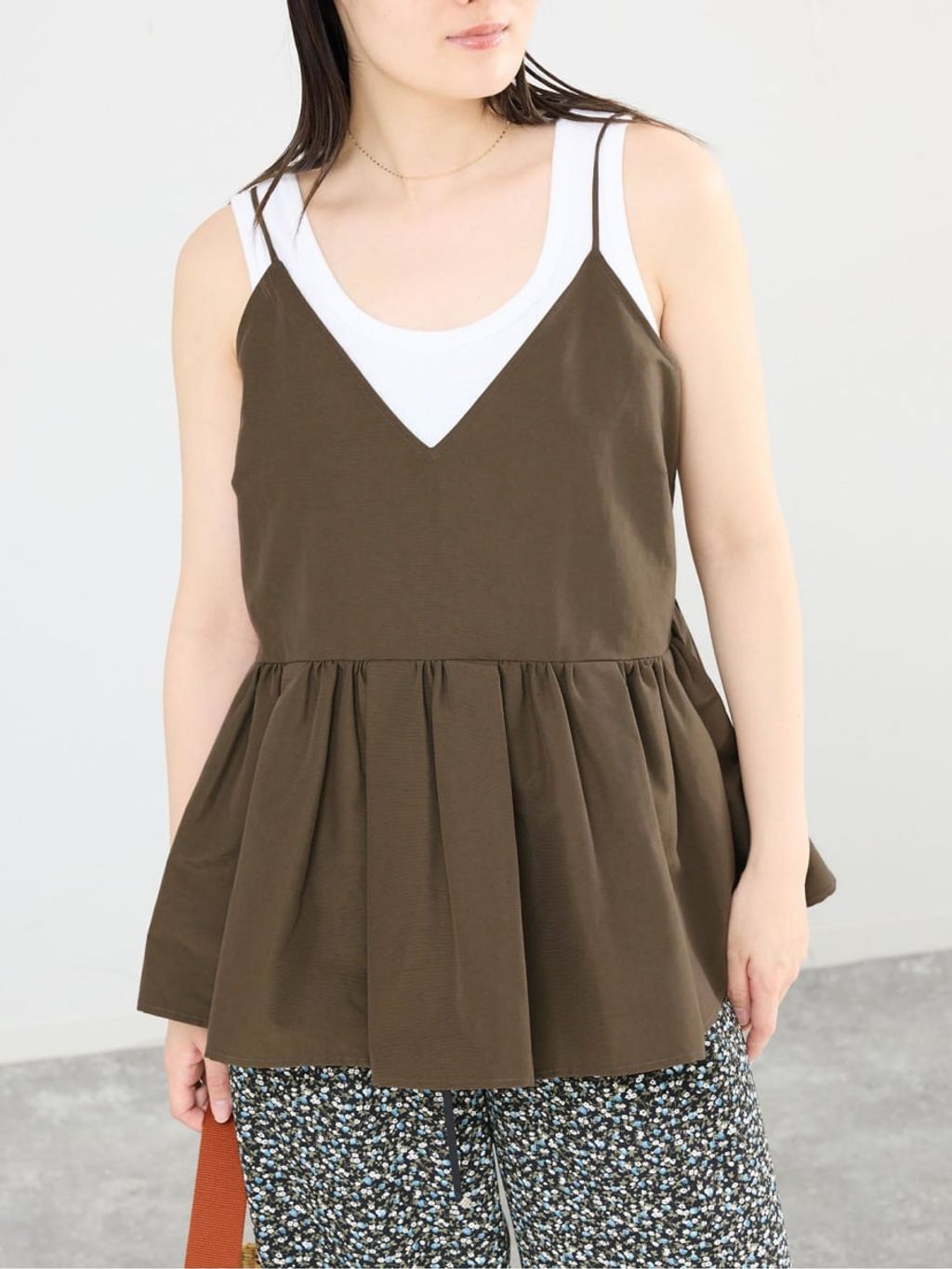 IENA イエナ　SO グログランキャミブラウス 完全受注生産】《追加2》SO グログランキャミブラウスのコーディネート