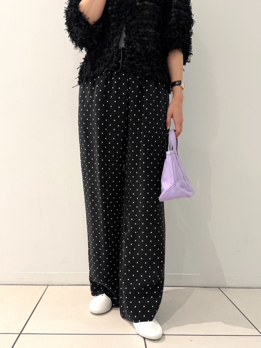 追加予約》チュールテープ カーディガンのコーディネートスナップ（ど