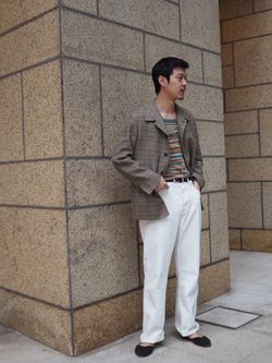 AURALEE (オーラリー) SILK LINEN NEP CHECK JACKETのコーディネート