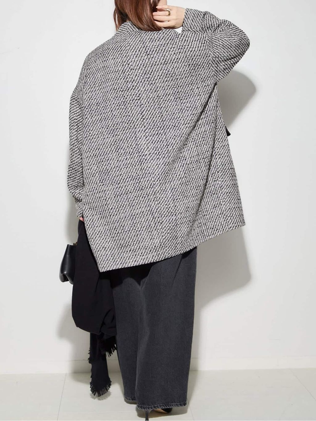 ジャーナルスタンダードレサージュ　GIOLICA ヘリンボンコクーンコート 予約》GIOLICAコクーンコートのコーディネートスナップ（ichikawa