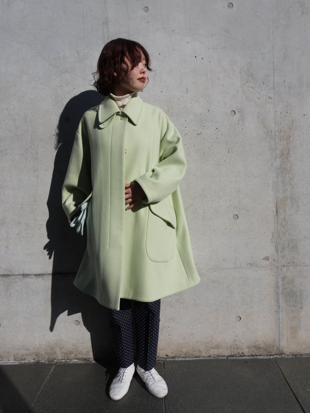 IENA LA BOUCLE ハードメルトンスタンドネックコートのコーディネート